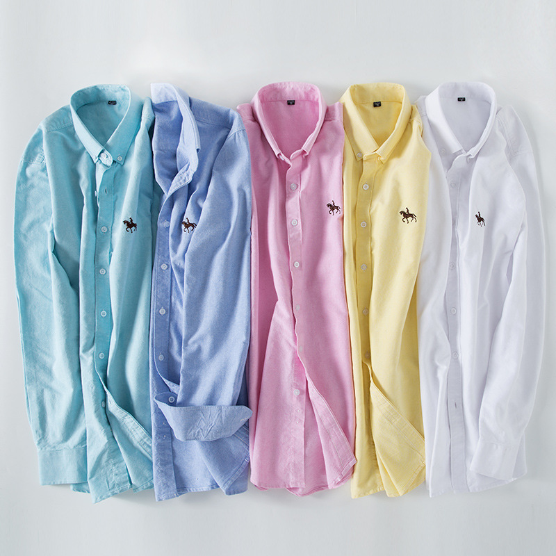 Oxford Cotton Casual Shirt Business - 6xl 100% algodão oxford camisa branca