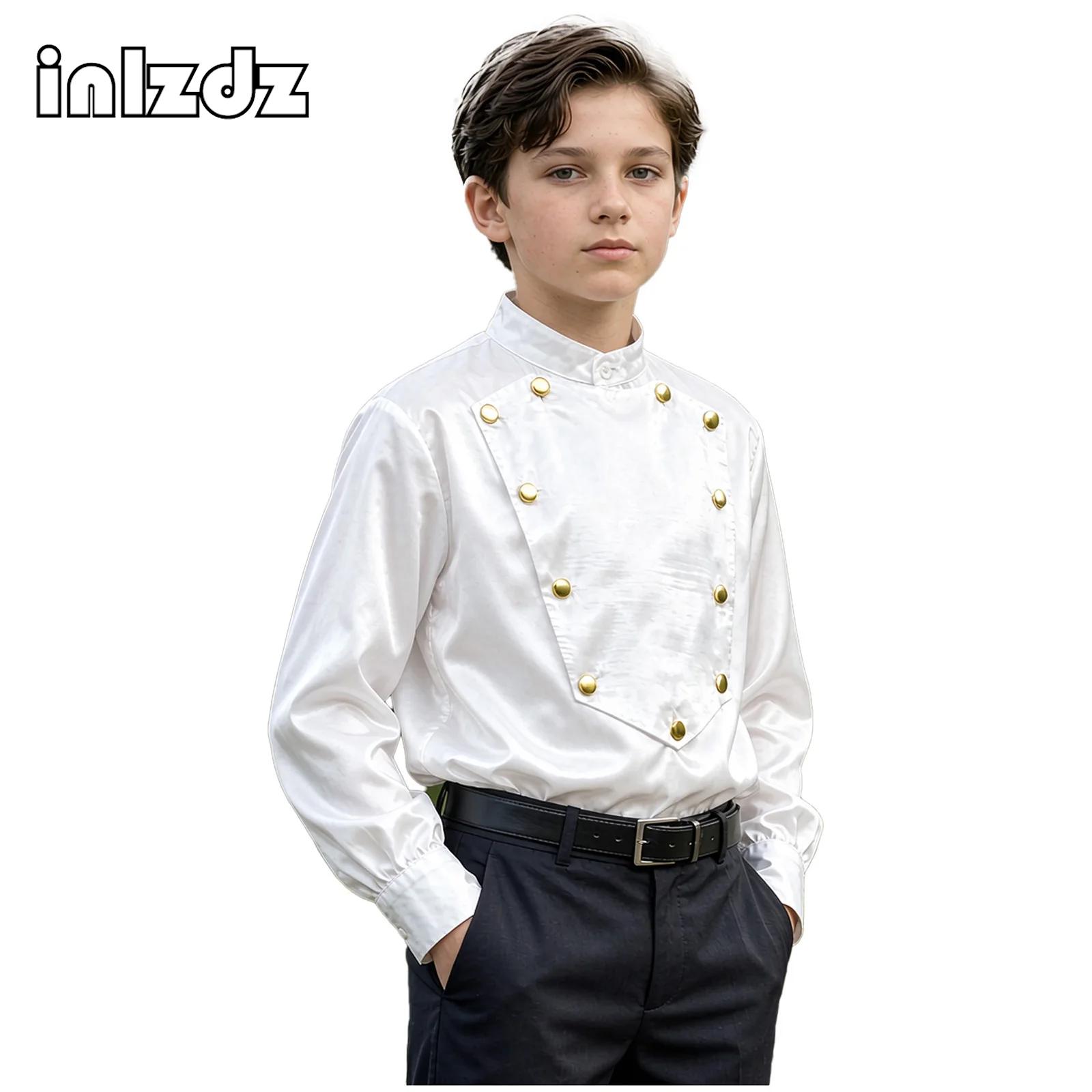 Shirts - Camisa de cetim vintage medieval renascentista