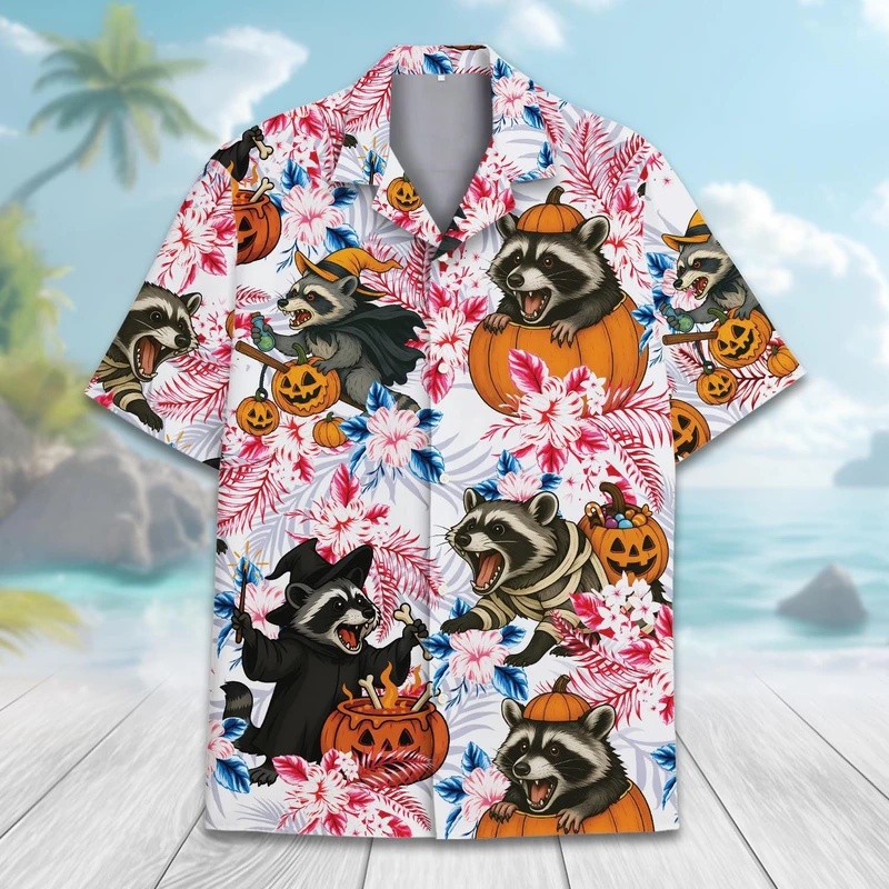 Camisa Masculina de Verão com  - Vintage Hawaiian Floral Shirt avaliação e preço