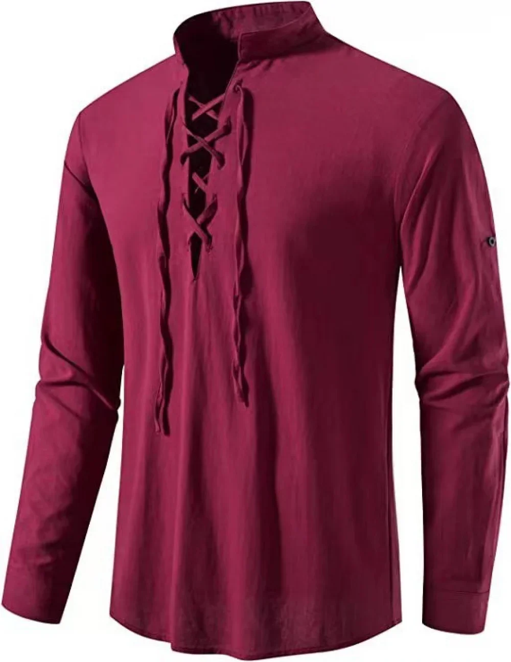 Vintage cosplay medieval mascu - Medieval Gothic Lace Up Pirate Shirt avaliação e preço