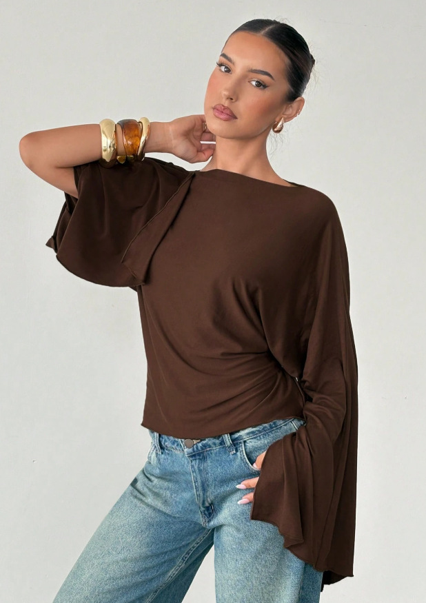 Blusa Casual de Manga Longa em - Shorts avaliação e preço