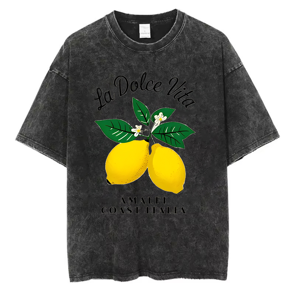 Camiseta Vintage de Algodão La - Acid Wash Vintage Graphic T Shirt avaliação e preço