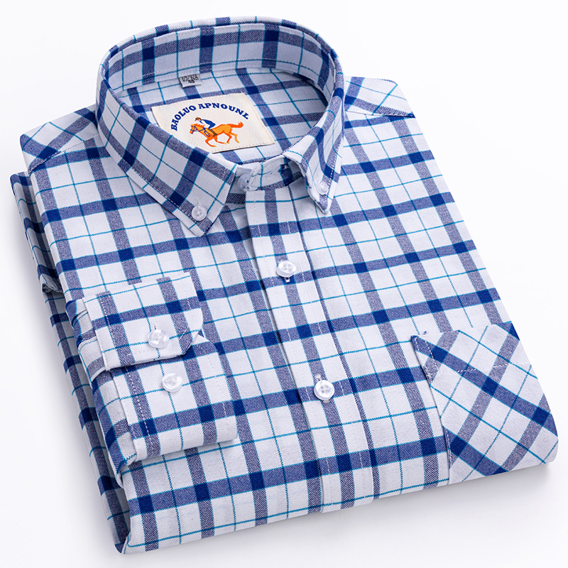 Camisa nova tamanho grande 5XL - Oxford Cotton Casual Shirt Business avaliação e preço