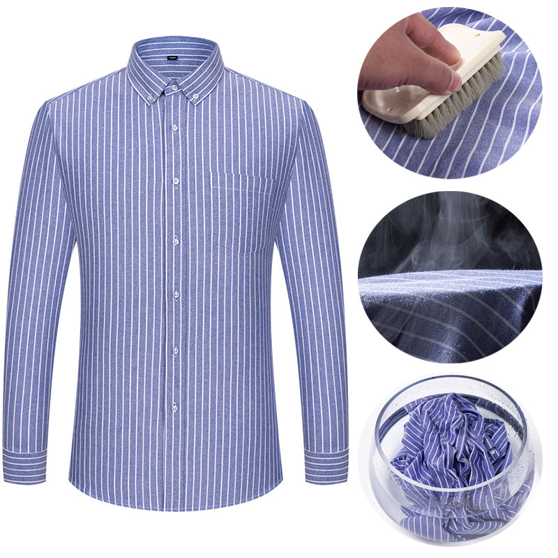 100% algodão respirável mascul - Oxford Cotton Casual Shirt Business avaliação e preço